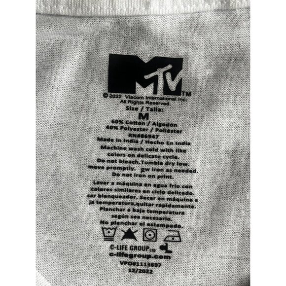 MTV Women's I want My MTV T-Shirt Burger Fries Retro White Medium - Picture 3 of 6